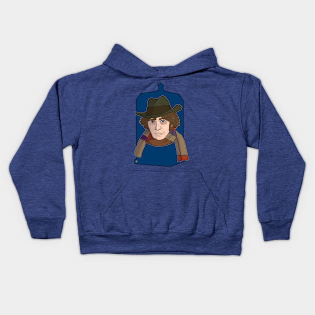 The Fourth Doctor Kids Hoodie by ArtOfTheNerd